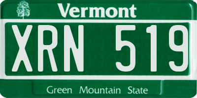 VT license plate XRN519