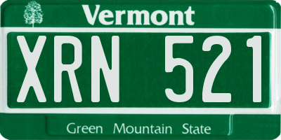 VT license plate XRN521