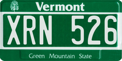 VT license plate XRN526