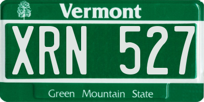 VT license plate XRN527