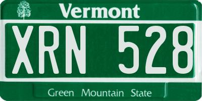 VT license plate XRN528