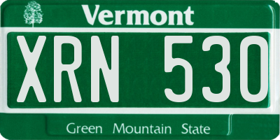 VT license plate XRN530