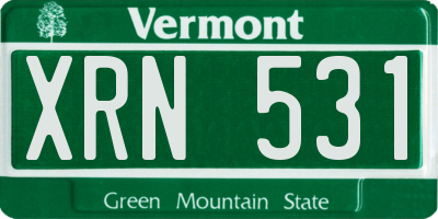 VT license plate XRN531