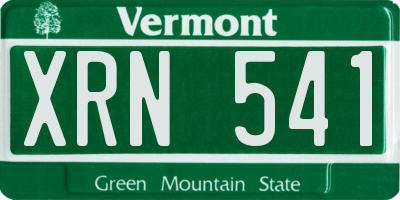 VT license plate XRN541