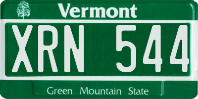 VT license plate XRN544