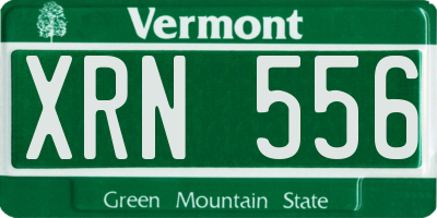 VT license plate XRN556