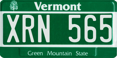 VT license plate XRN565