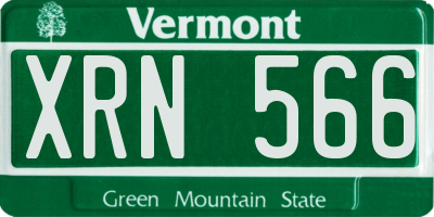 VT license plate XRN566