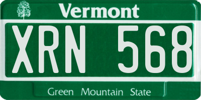 VT license plate XRN568