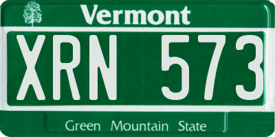 VT license plate XRN573