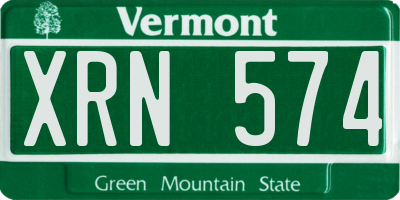 VT license plate XRN574