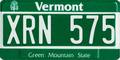 VT license plate XRN575