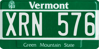 VT license plate XRN576