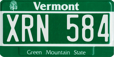 VT license plate XRN584