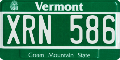 VT license plate XRN586