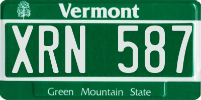 VT license plate XRN587