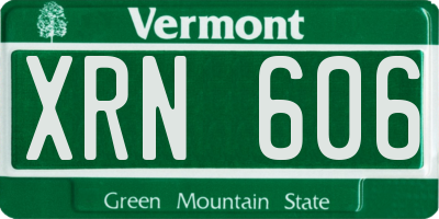 VT license plate XRN606