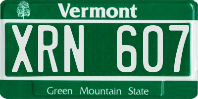 VT license plate XRN607
