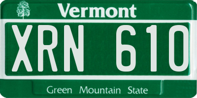 VT license plate XRN610