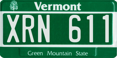 VT license plate XRN611