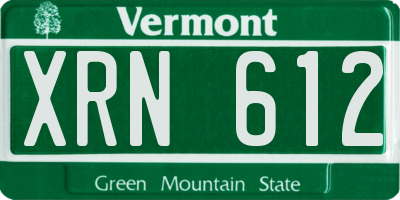 VT license plate XRN612