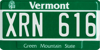 VT license plate XRN616