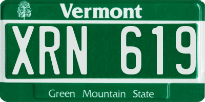 VT license plate XRN619