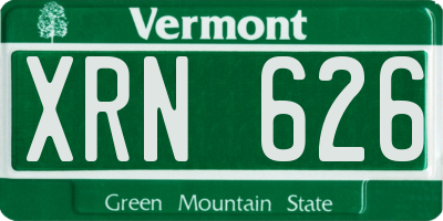 VT license plate XRN626