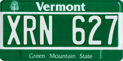 VT license plate XRN627