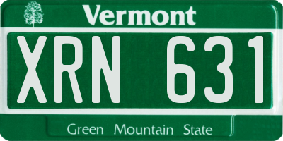 VT license plate XRN631