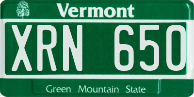 VT license plate XRN650