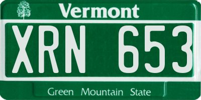 VT license plate XRN653