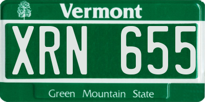 VT license plate XRN655