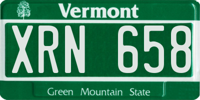 VT license plate XRN658