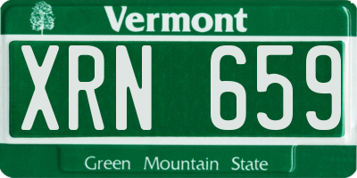 VT license plate XRN659