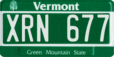 VT license plate XRN677