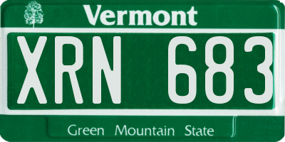 VT license plate XRN683