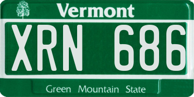 VT license plate XRN686
