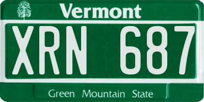 VT license plate XRN687