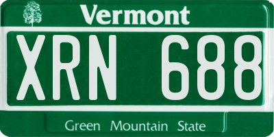 VT license plate XRN688