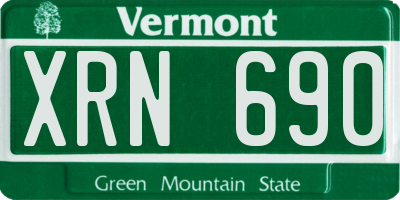 VT license plate XRN690