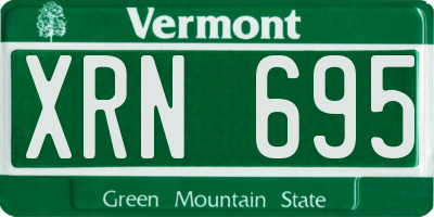 VT license plate XRN695