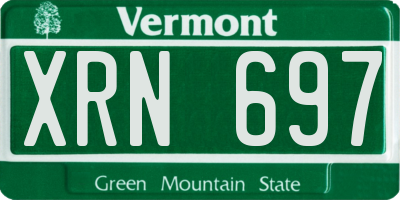 VT license plate XRN697