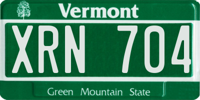 VT license plate XRN704
