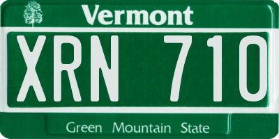 VT license plate XRN710