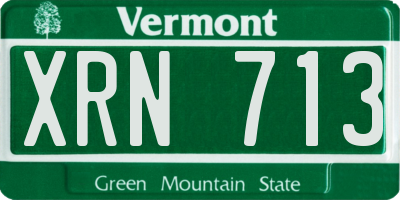 VT license plate XRN713