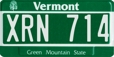 VT license plate XRN714