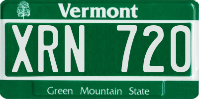 VT license plate XRN720