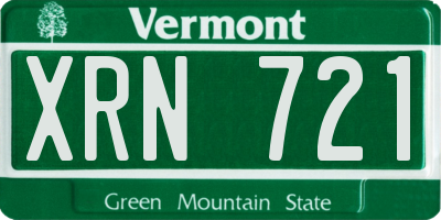 VT license plate XRN721