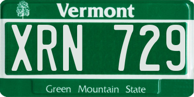 VT license plate XRN729